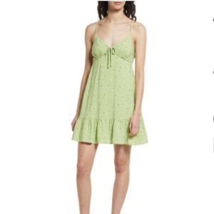 Abound tie front babydoll mini dress